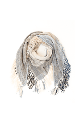 Triangle cashmere scarf with geometric patterns, soft and luxurious, perfect for daily wear.