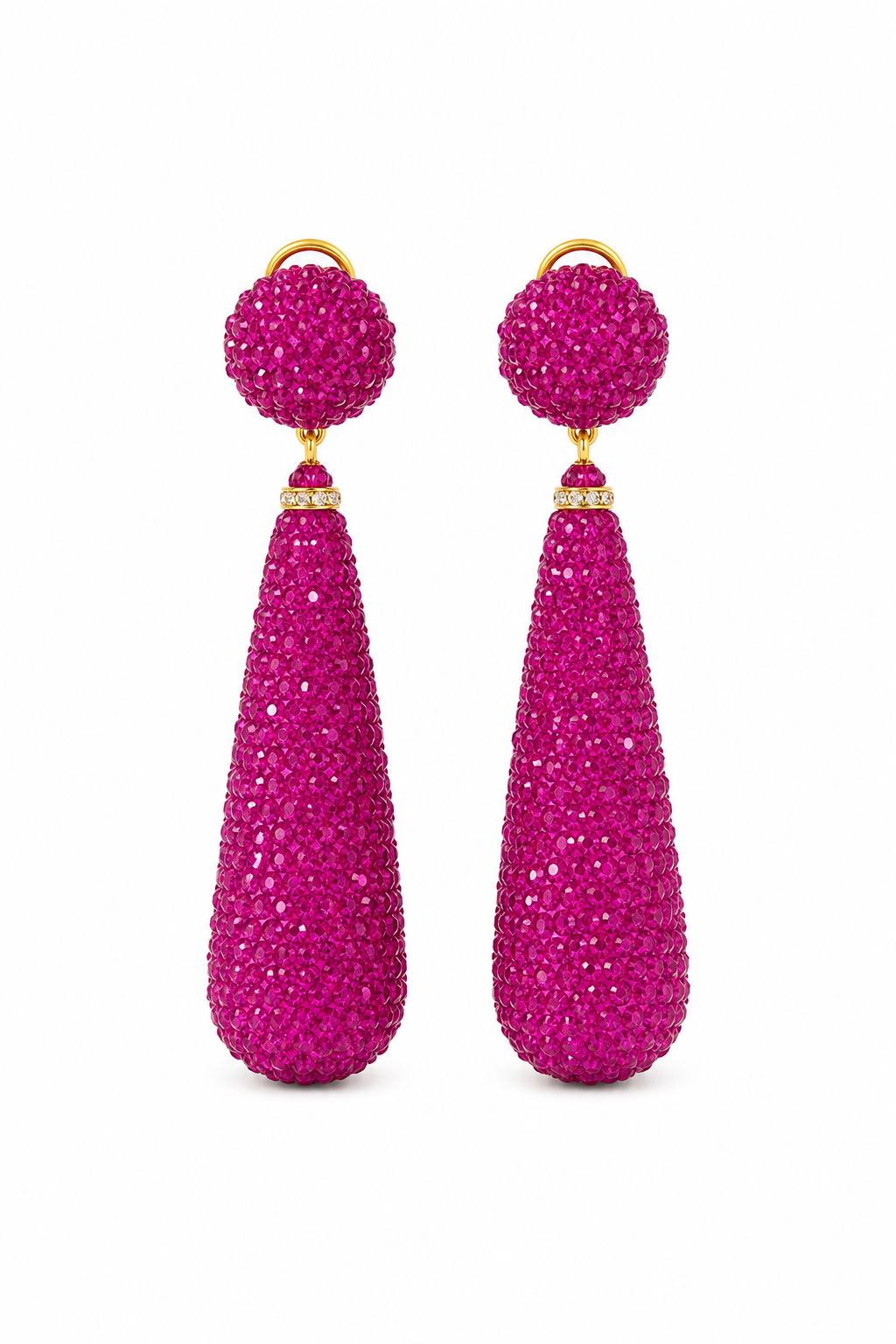 ORECCHINI GOCCIA SWAROVSKI FUCSIA