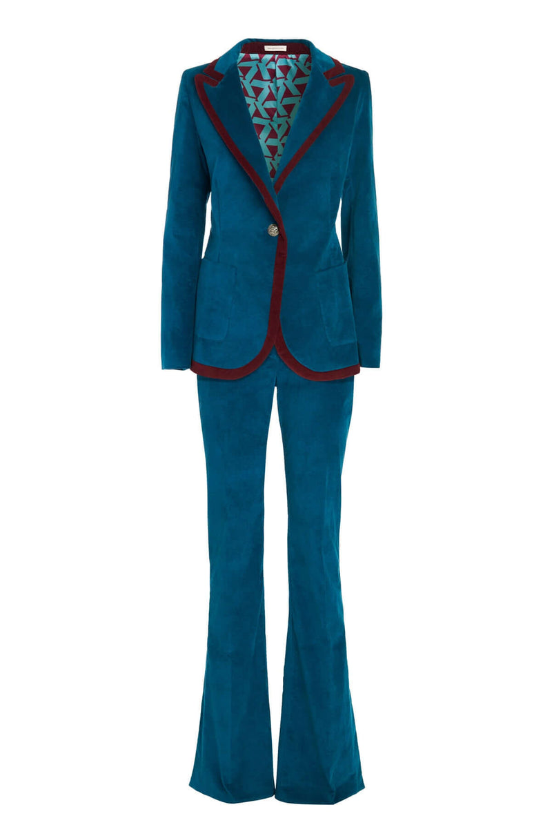 VELVET JACKET WITH TRIMS