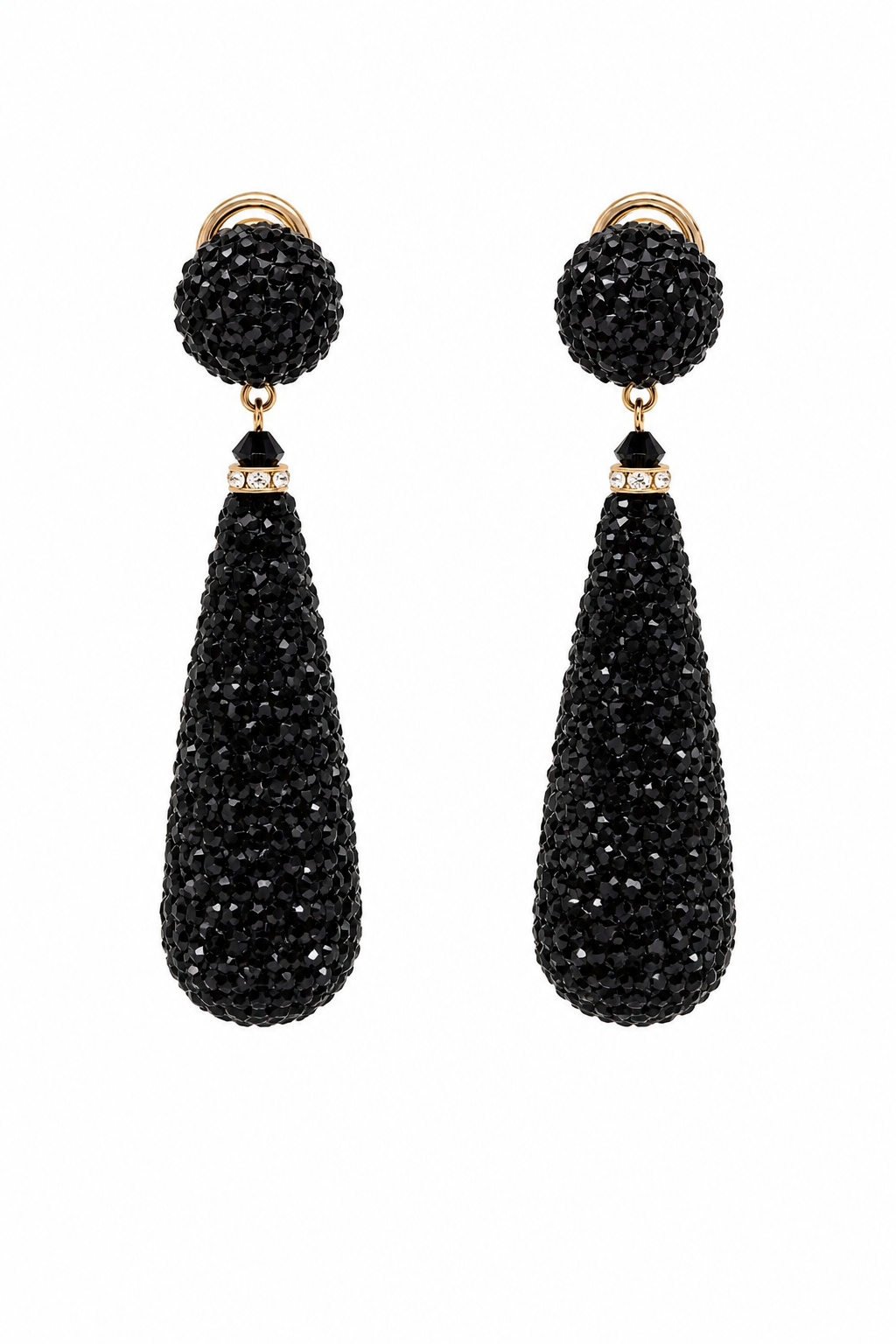 ORECCHINI GOCCIA SWAROVSKI NERI