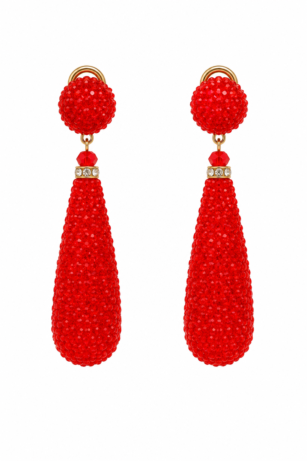 ORECCHINI GOCCIA SWAROVSKI ROSSI
