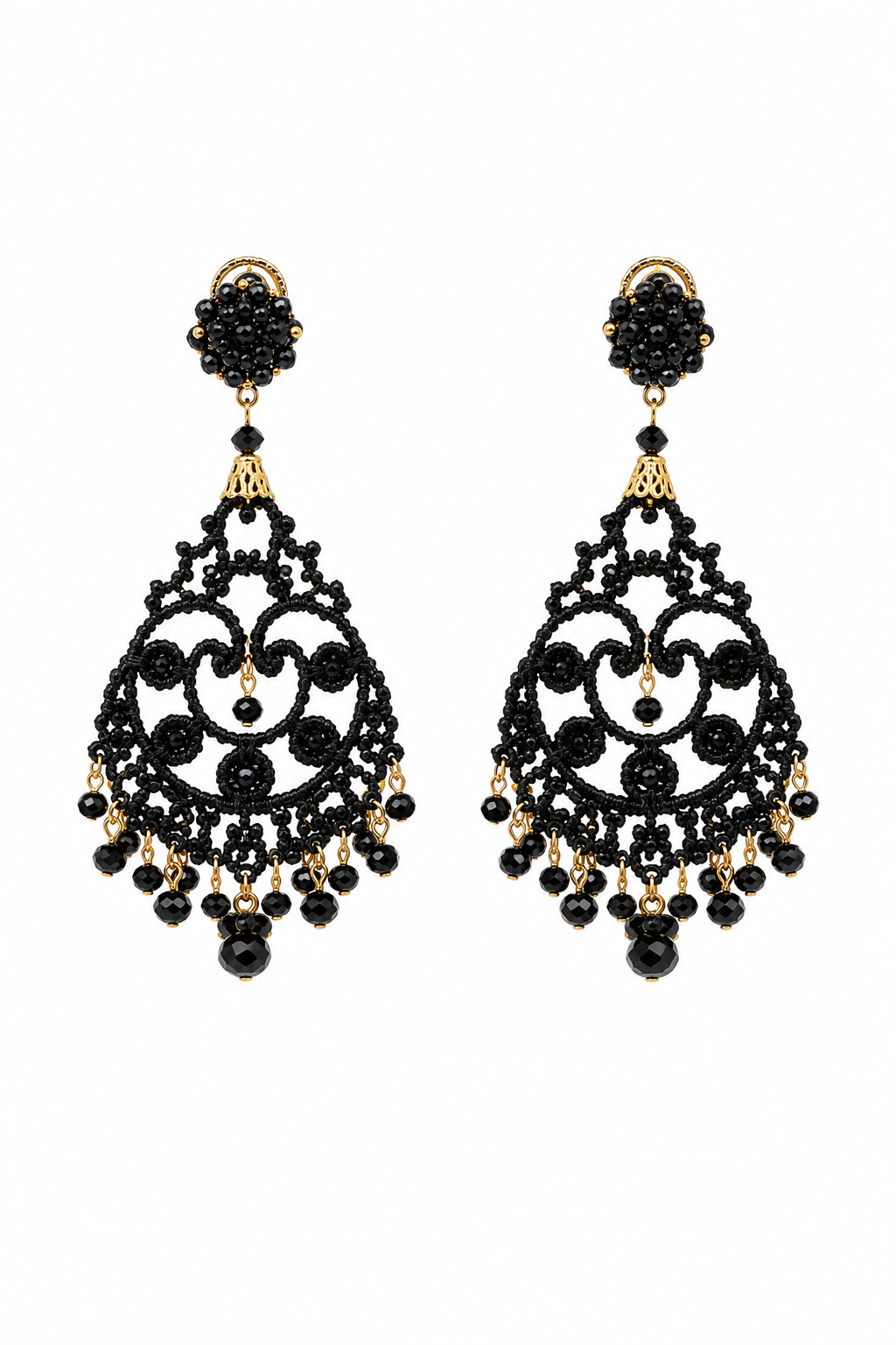 ORECCHINI ARABESQUE NERI