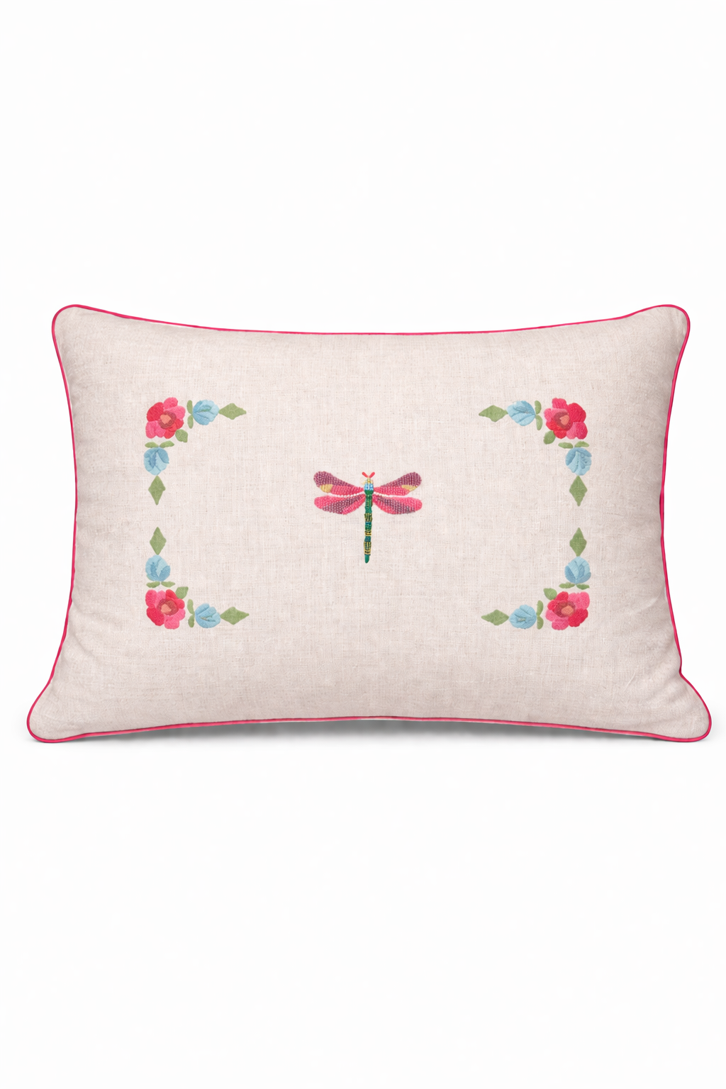 CUSCINO RETTANGOLARE CORNICE LIBELLULA