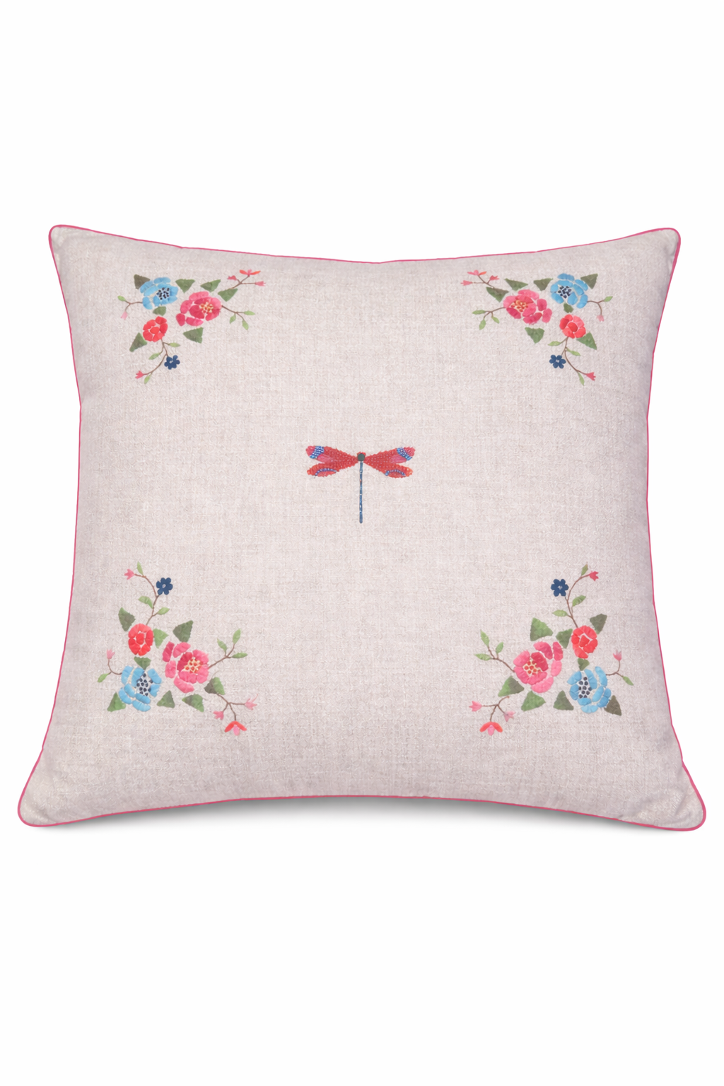 CUSCINO QUADRATO LIBELLULA CORNICE