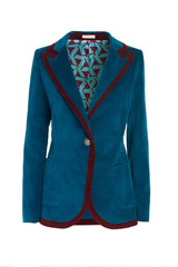 VELVET JACKET WITH TRIMS