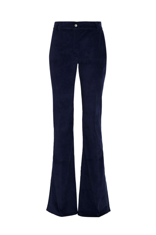 VELVET TROUSERS WITH TRIMS