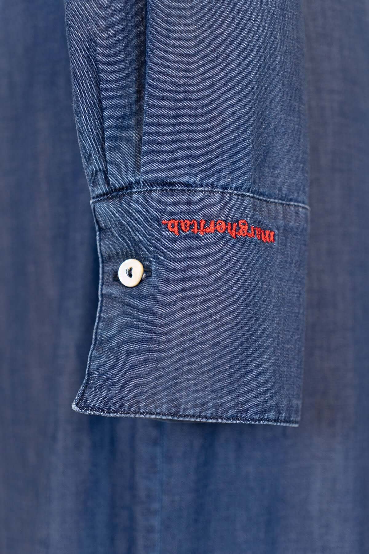 DENIM TUXEDO SHIRT