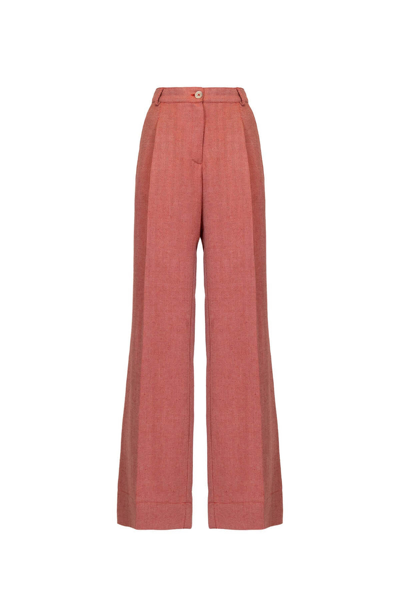 WIDE CHEVRON TROUSERS