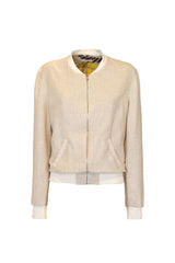 LUREX LINEN BOMBER JACKET