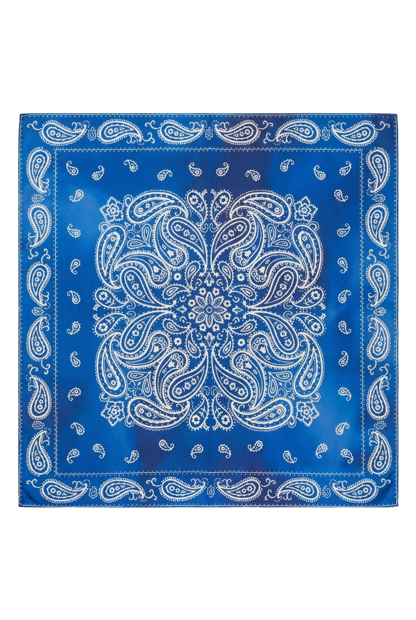 FOULARD BANDANA SETA BLU