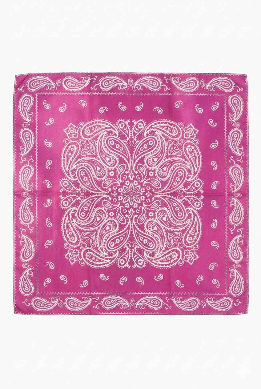FOULARD BANDANA SETA HOT PINK