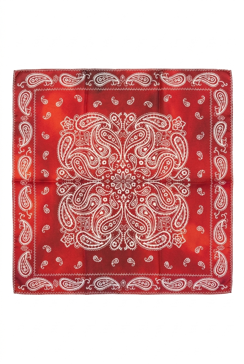 FOULARD BANDANA SETA ROSSO