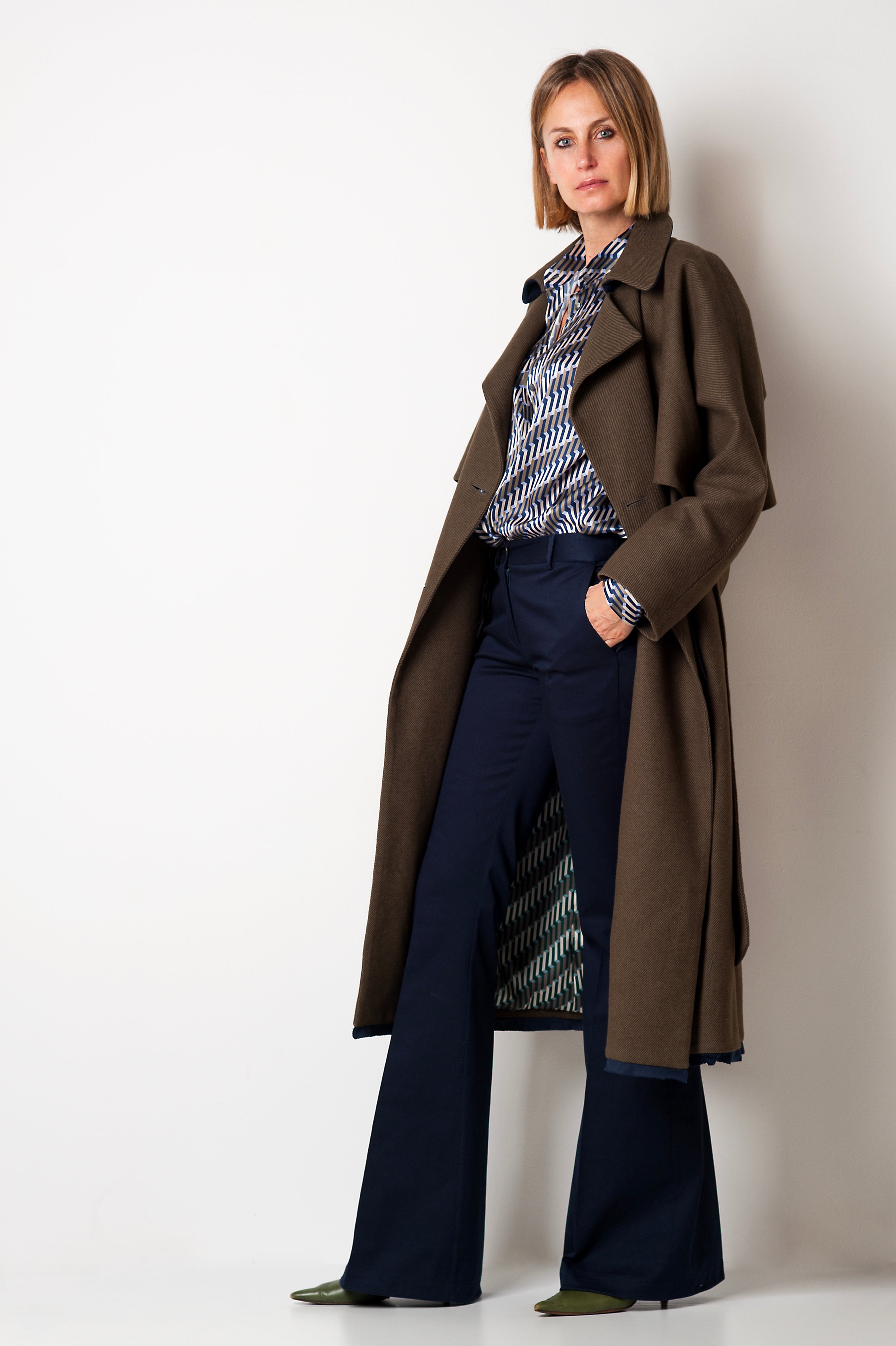 CAMICIA SPACCO MANICA GEOMETRICA