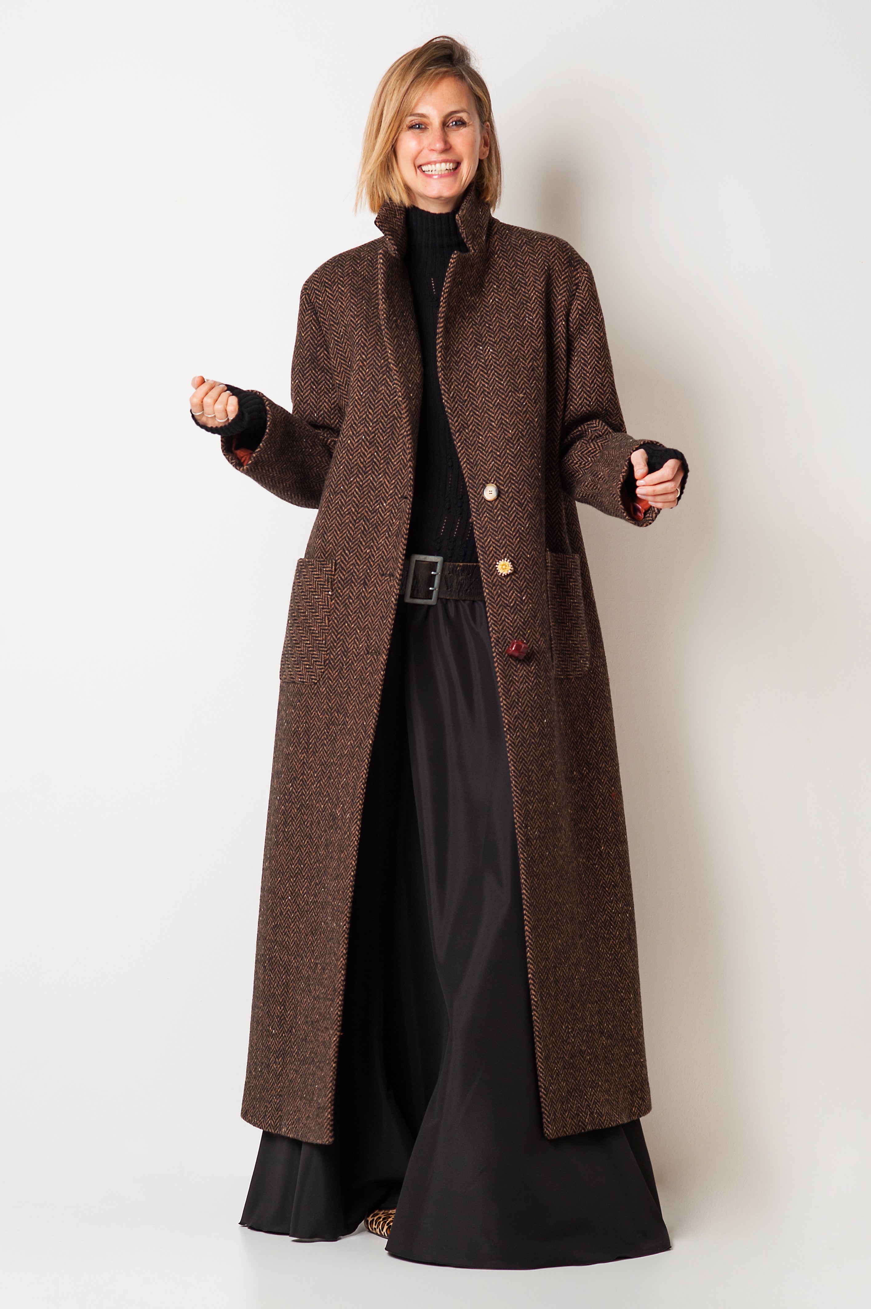 CAPPOTTO LUNGO CHEVRON