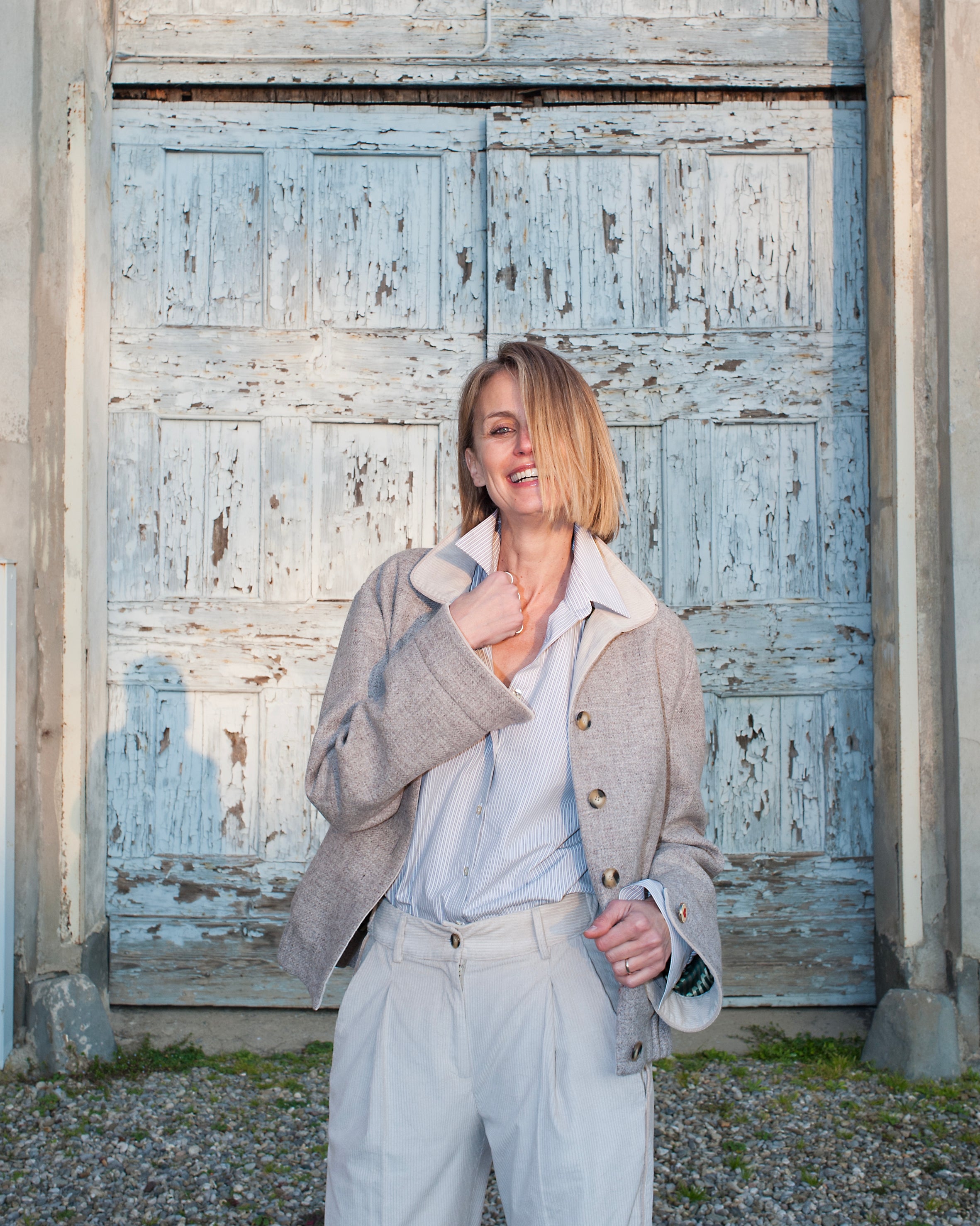 CAMICIA OVER RIGATA PARADISE