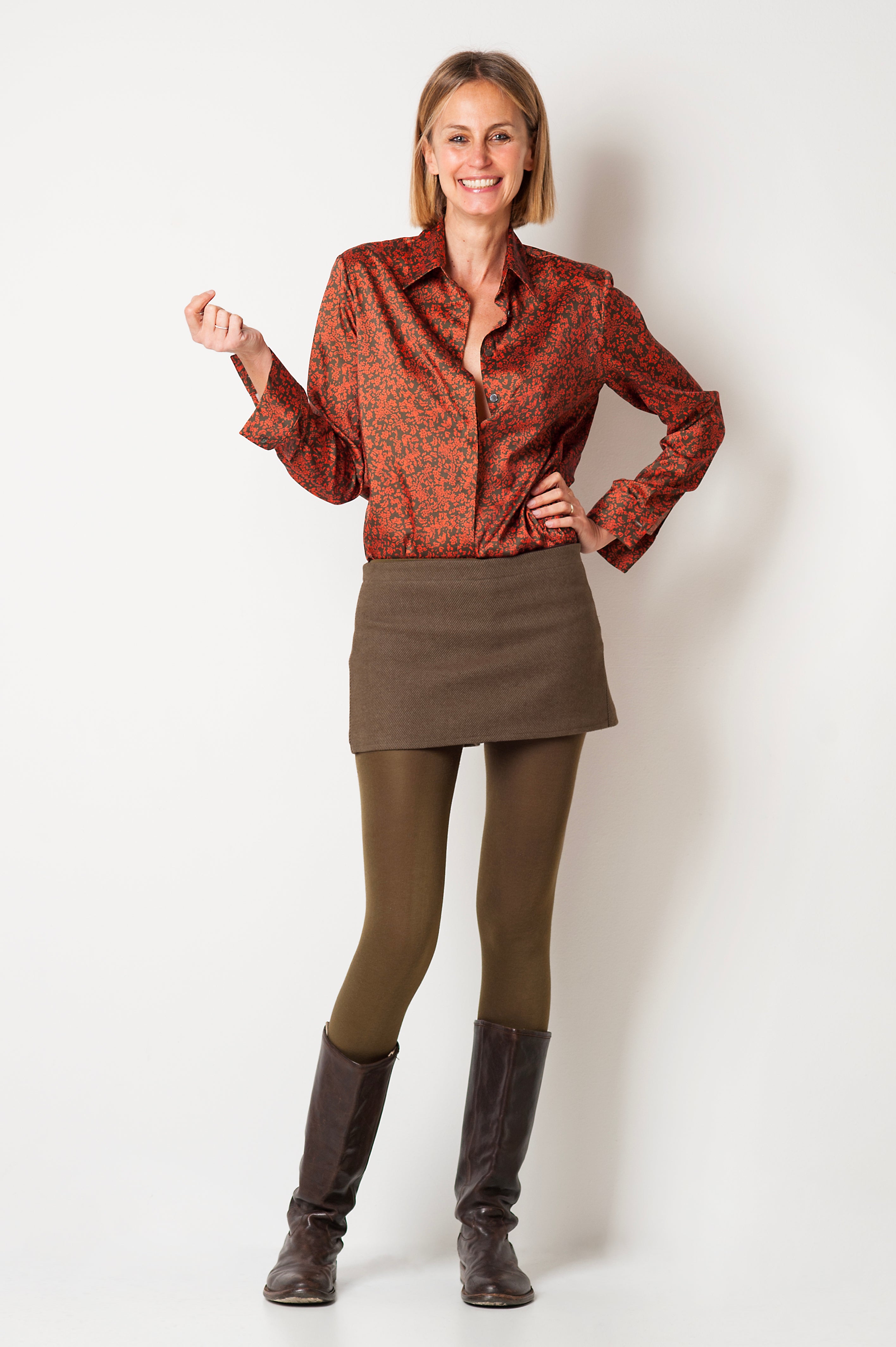 CAMICIA BASIC SETA STAMPA FIORI