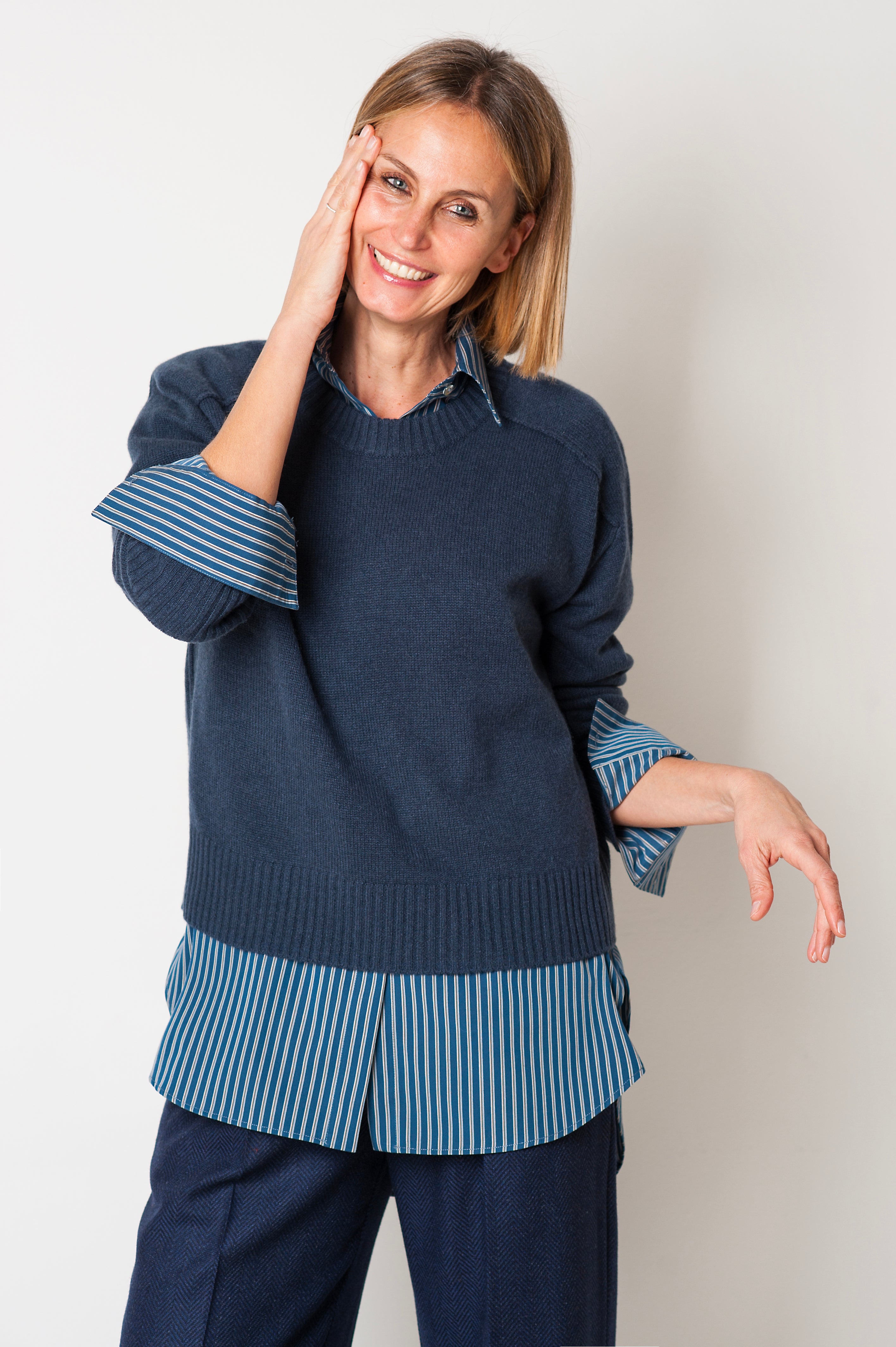 VERSIZED CASHMERE CREWNECK