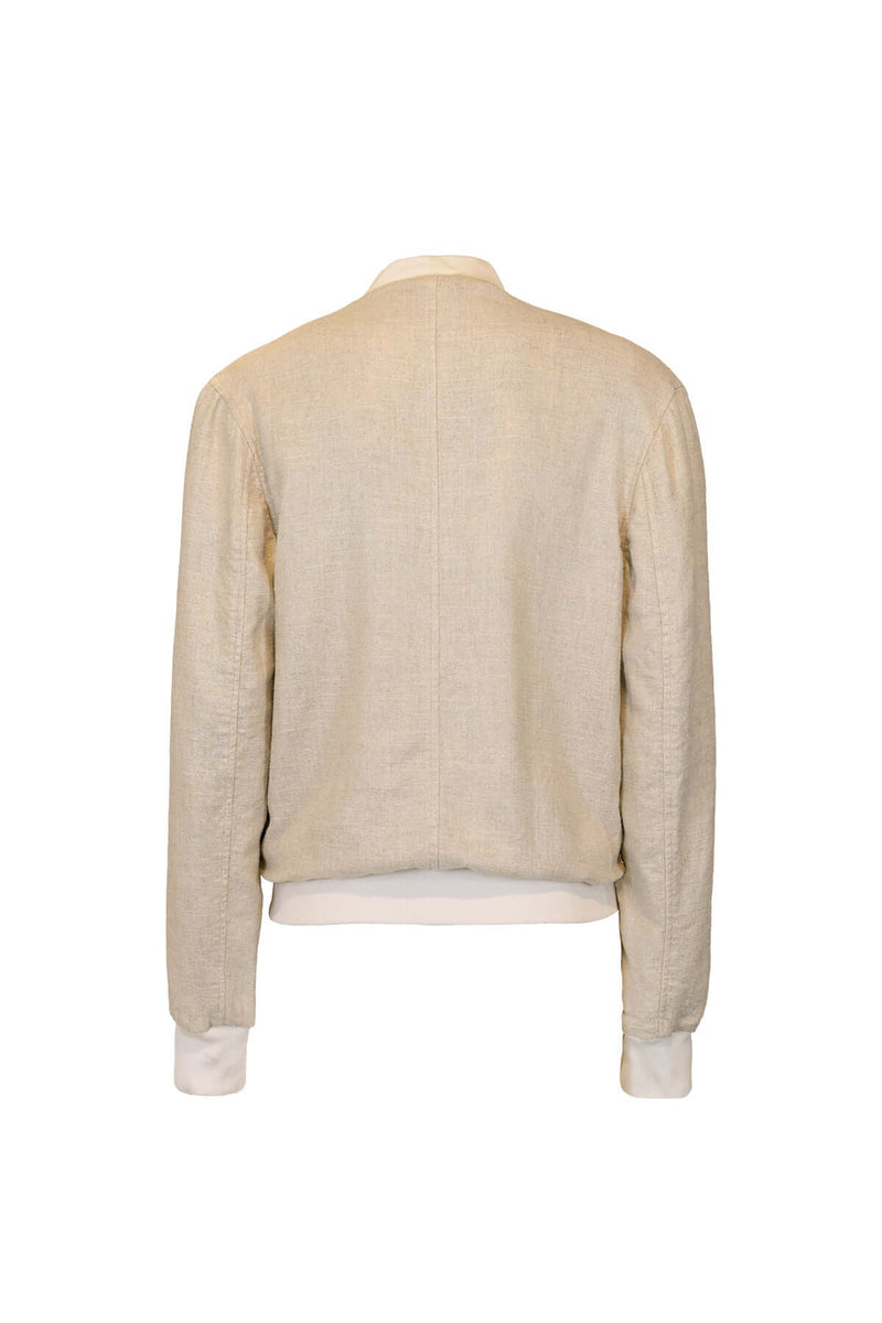 LUREX LINEN BOMBER JACKET