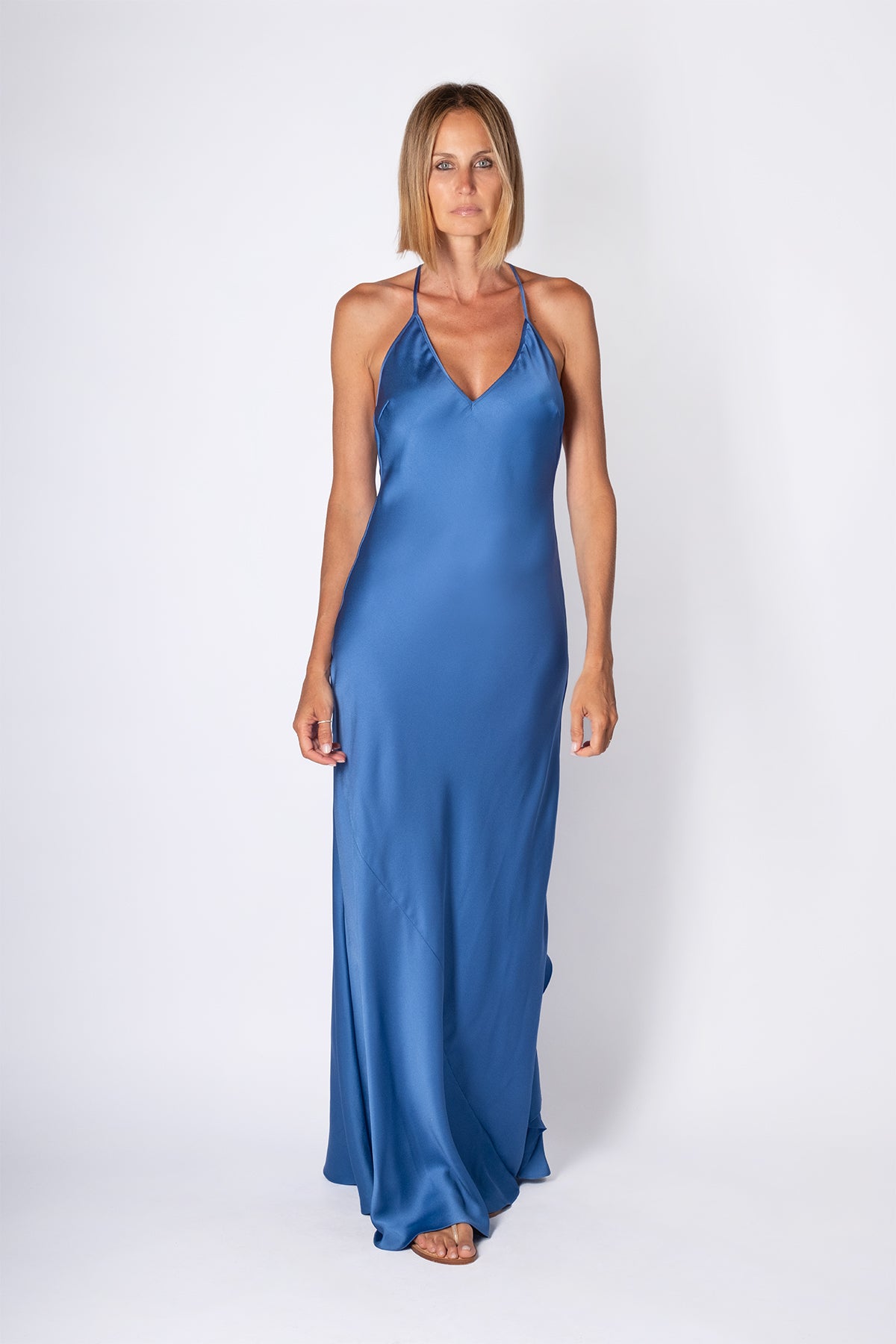 ABITO SOTTOVESTE JABOT AZZURRO