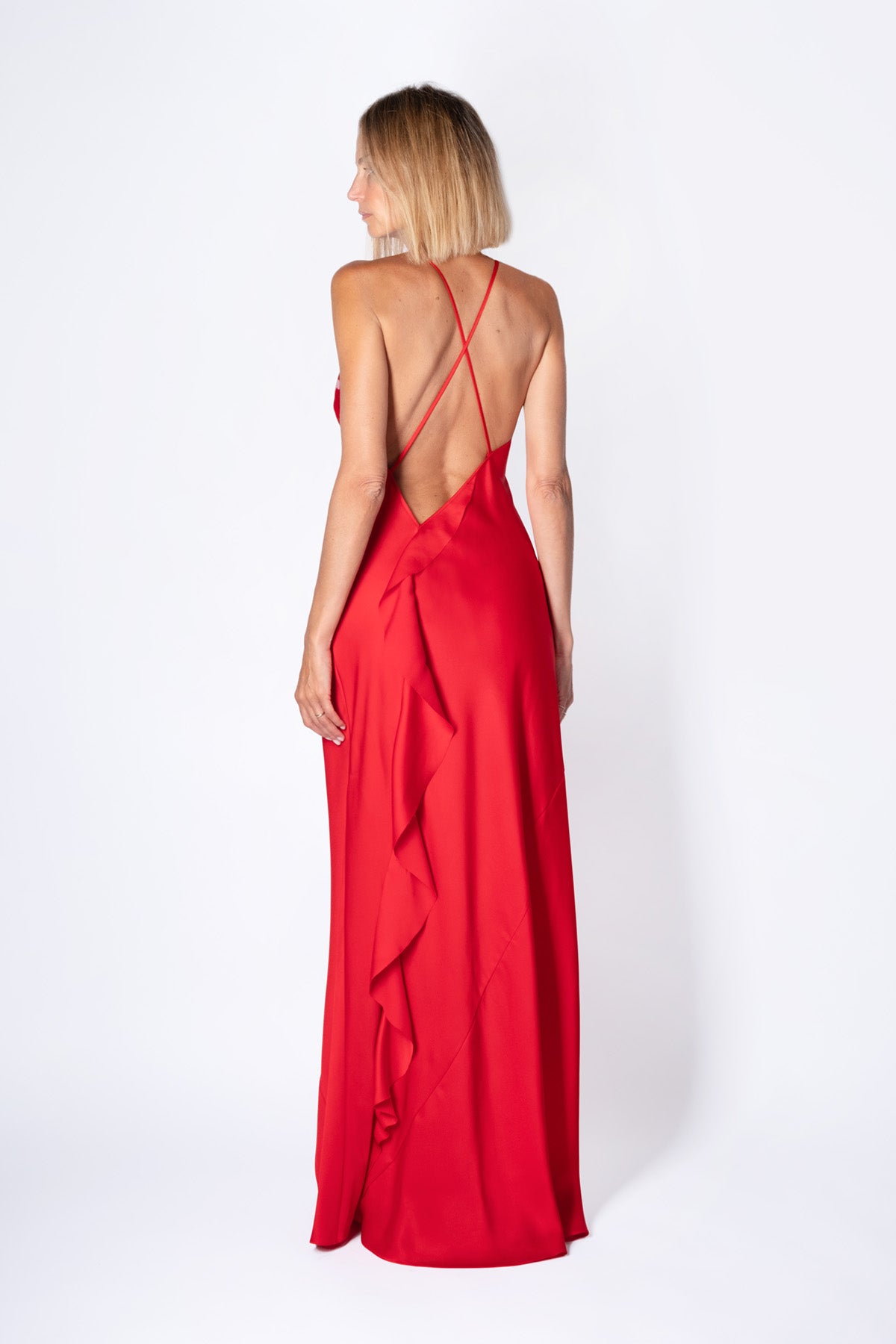 ABITO SOTTOVESTE JABOT ROSSO