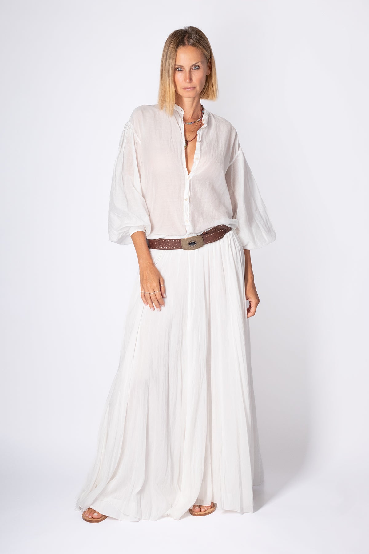 CAMICIA MANICA A SBUFFO BIANCA