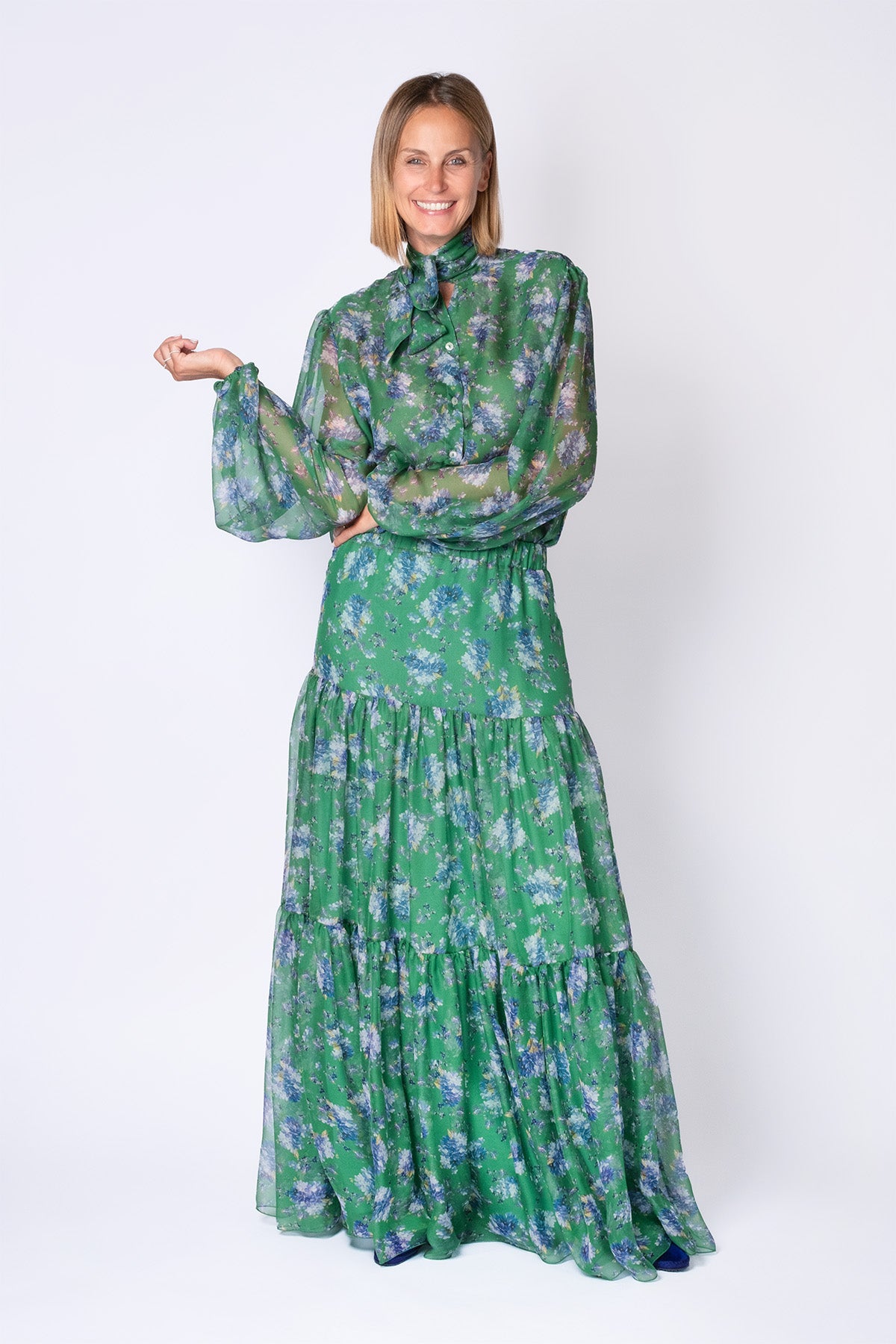 GONNA BALZE CHIFFON VERDE