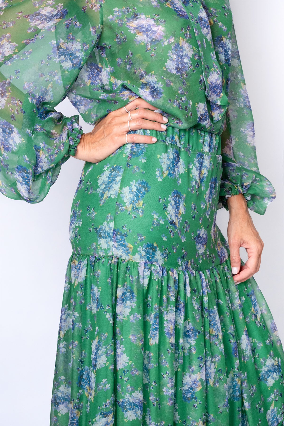 GONNA BALZE CHIFFON VERDE