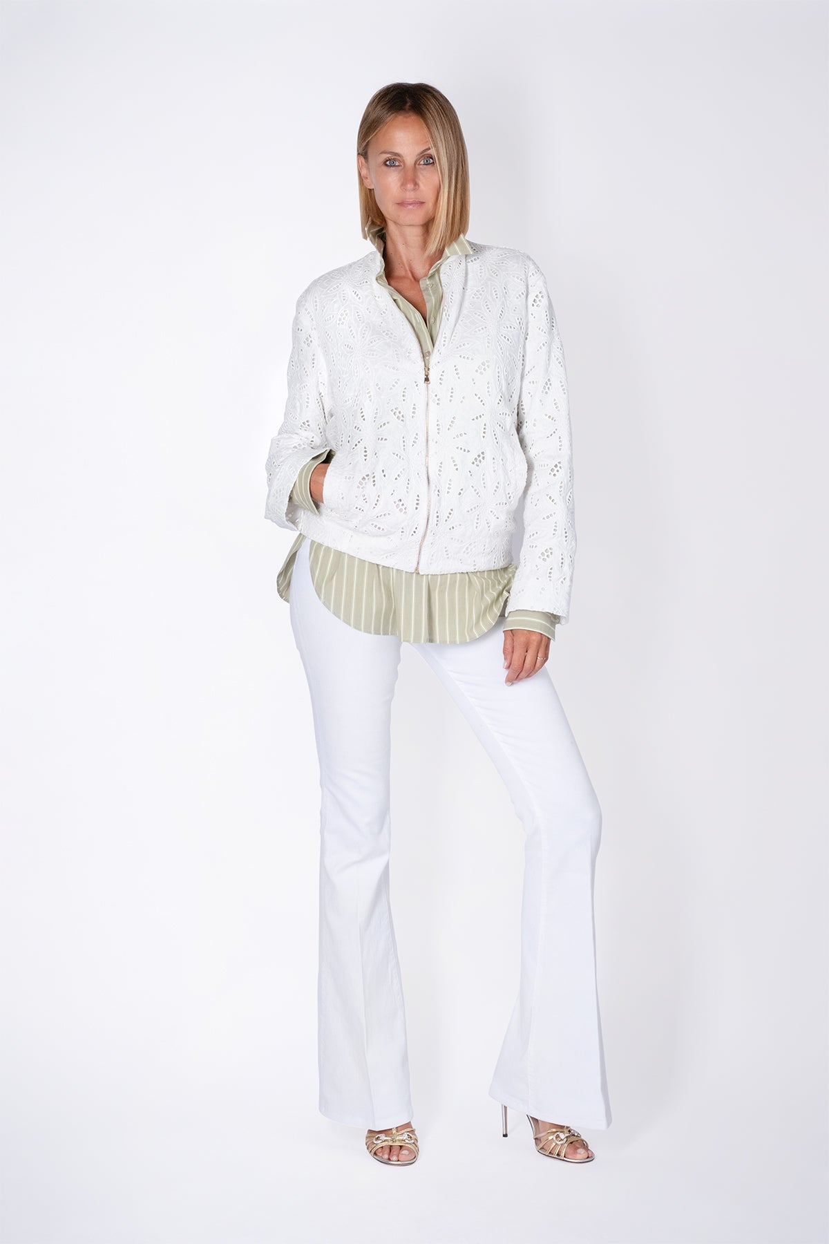 BOMBER PIZZO BIANCO