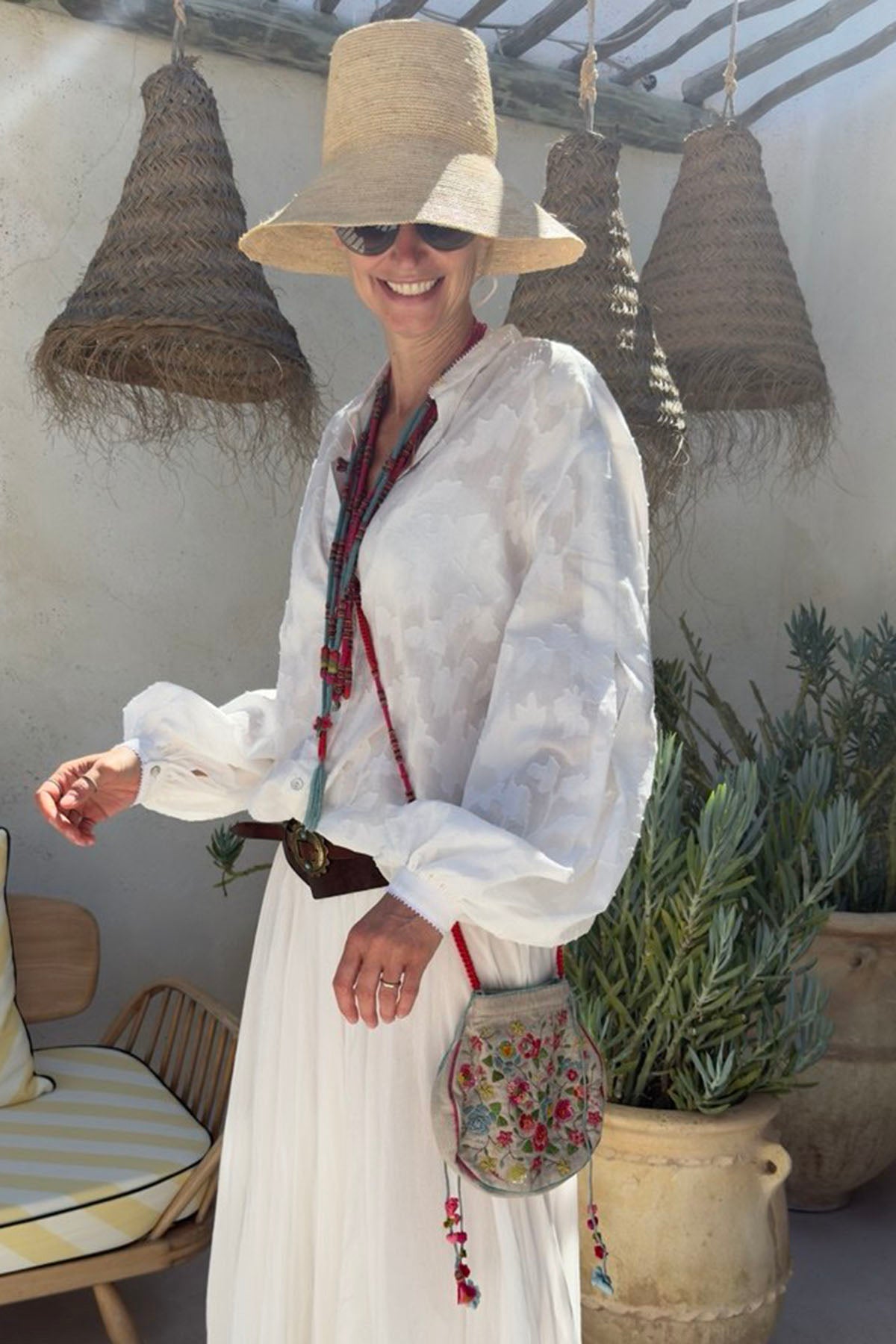 CAMICIA MANICA A SBUFFO JACQUARD