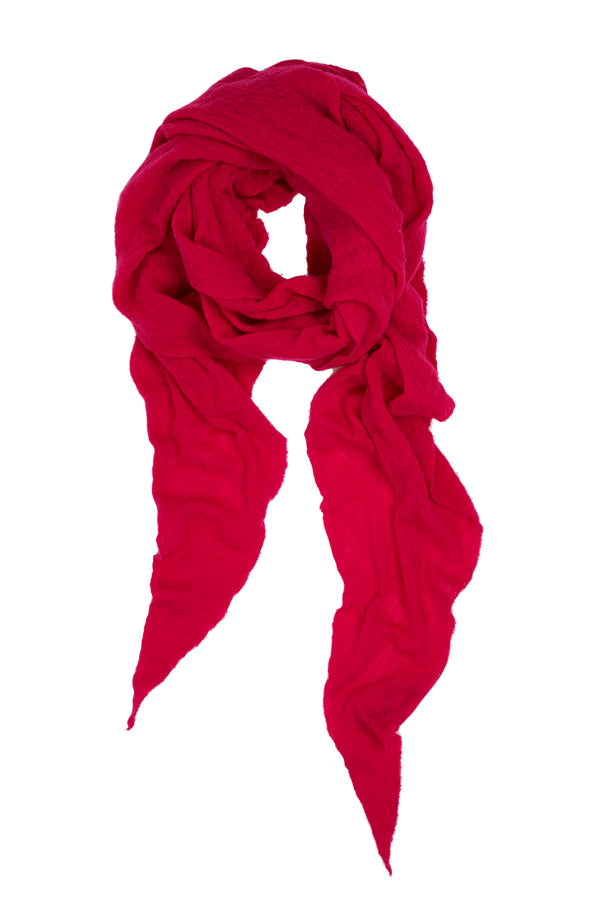 CLOUD DOUBLE-POINTED GARMENT-DYED SCARF BEGONIA