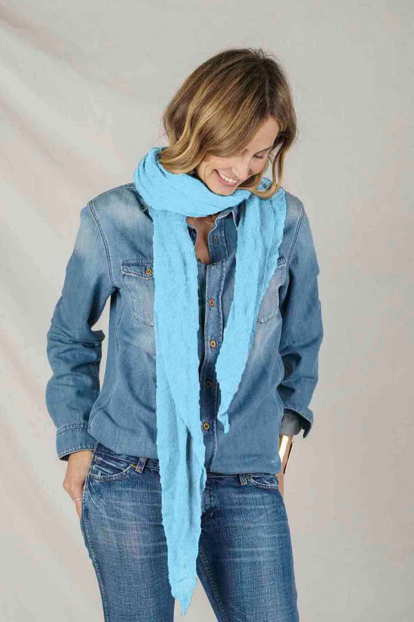 CLOUD DOUBLE-POINTED GARMENT-DYED SCARF SARDINIA